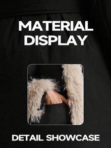 Anewsta Black Padded Coat With Faux Fur Trim, Autumn/Winter