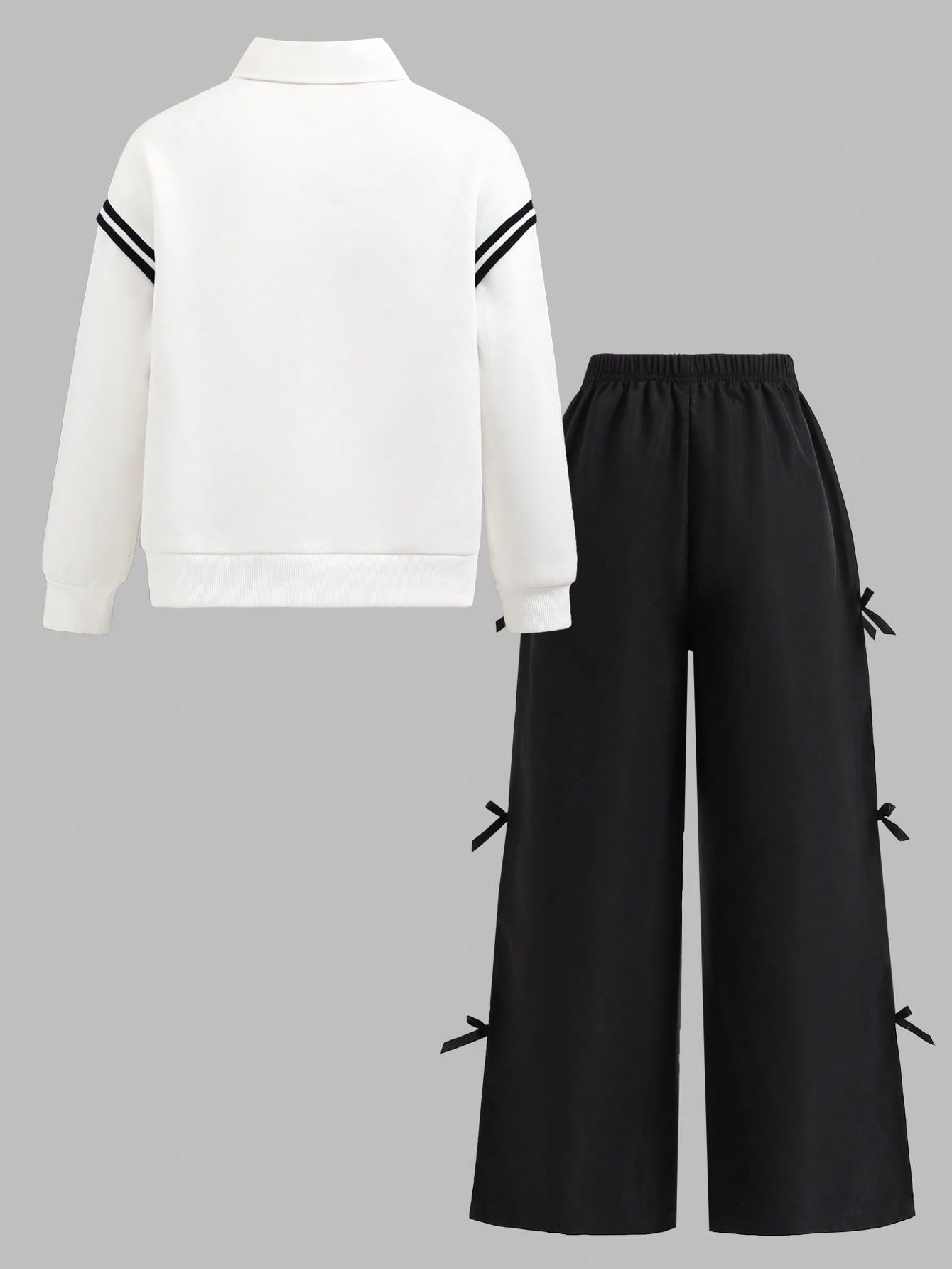 SHEIN بنطلون وبلوزة كاجوال للبنات المراهقات مع تصم...