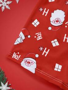 Christmas Funny Print Cartoon Quirky Santa Claus, Gift Box, Candy Cane, Bell, Snowflake, Snowman, Family Party Men's Mid-Length Boxer Briefs - Multicolor - View 5