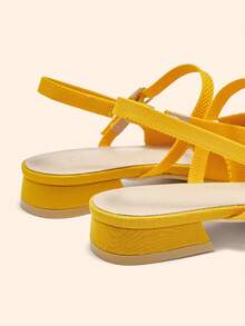 CUCCOO BASICS Zapatos planos de mujer de unicolor, casuales, suaves, cómodos y versátiles - Amarillo - Ver 7