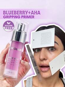 SHEGLAM Good Grip Hydrating Primer-Blueberry + Aha Oil Control Moisturizing Blueberry Primer Gel Smooth Fine Lines Oil And Silicone-Free Face Primer Brand Beauty Makeup Face Paint Cosmetic For Women Girls Perfect For Fall Winter Ideal For Y2K Fancy Fashion Suitable For Birthday Christmas Present Party Ready Best Color