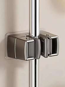 1/3pcs Wall Mounted Mop And Broom Holder, Contemporary Style Plastic Organizer Clamp, No-Drill Strong Adhesive Storage Solution For Bathroom And Kitchen, Utility Hooks - Multicolor - View 13