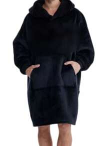 BATA DE DORMIR BATA NEGRA GRANDE PARA INTERIORES WABY DE NOCHE PARA CABALLERO BATA DE MURCIELAGO COMICS - Negro - Ver 1