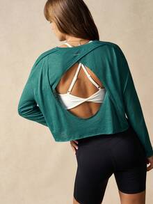 VARSIVA 女士休闲跑步健身运动圆领长袖T恤