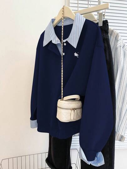 Resyla סווטשירט חדש לנשים בסגנון קולג' קז'ואל סתיו/חורף