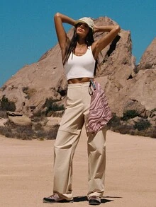 GLOWMODE X Discovery Keep It Cool Sweat-Wicking Quick-Dry Waterproof Unstructured Brim Unstructured Crown Reflective Drawstring Adjustable Double-Sided Cap Hat Hiking Outdoor Running Workout Active - Caqui - Visão 5