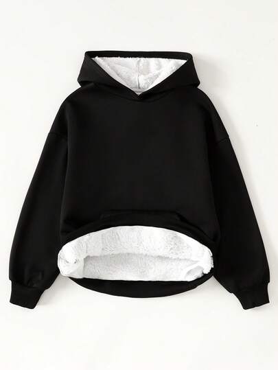 Girlism Tween Girls' Loose Casual Minimalist Comfortable Hooded Pullover Sweatshirt