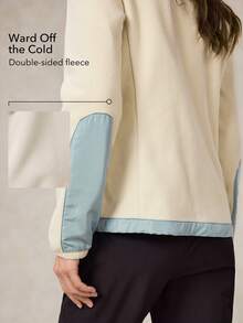OutZeal Chaqueta de forro polar con cuello alto, bolsillos con cremallera, para mujer, para actividades al aire libre, senderismo, acampada, invierno - Multicolor - Ver 2