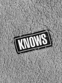 Manfinity Unisex Men Patch Detail Teddy Hoodie, Fall, Winter, Couple Things, Long Sleeve Top