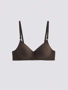 Loungeista 3件装女士舒适睡眠多色无钢圈软杯小胸纯色内衣文胸，睡衣