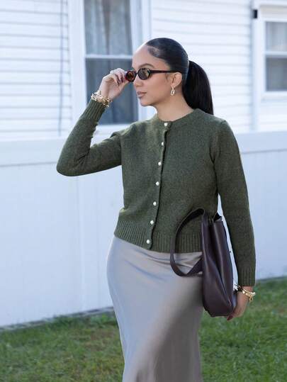 Melissa Matos 女士简约百搭纯色开衫