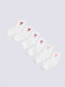 Loungeista 3 Paar Schleifenmuster Crew Socken, Lässig Alltagstragen, Herbst