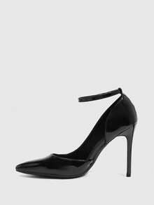 CUCCOO SZL Giày cao gót hở mũi thời trang nữ gợi cảm, quai mảnh, thích hợp khi đi làm, hẹn hò, tiệc tùng, đám cưới và nhiều dịp khác nhau - màu đen - Xem 4