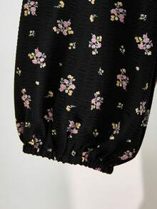 Rusticease Váy dài tay cổ tròn in họa tiết hoa cỡ lớn cho mùa đông - Nhiều màu - Xem 7