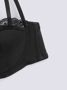 Loungeista Women's Cup Bra, Half Cup Bra, Wireless, Summer, Push Up, Gather, Reduce The Chest, Lingerie - Black - View 5