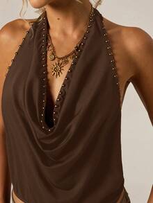 SHEIN Forever 21 Trang phục mùa hè cho nữ: Dạ hội/Trang trọng/Bãi biển/Kỳ nghỉ/Dễ thương/Trang phục phương Tây/Trang phục công sở thường ngày/Thanh lịch/Sinh nhật/Đi chơi/Câu lạc bộ/Trang phục công sở/Lễ hội/Rave/Trang phục công sở/Sang trọng/Hòa nhạc đồng quê/Bữa sáng muộn/Du thuyền/Tiền tài/Sân bay/Khiêm tốn/Nhà thờ/Fairycore//Tiệc trà/Y2K/Thời trang đường phố/Những năm 2000/Nhảy disco/Nghỉ xuân/Tốt nghiệp/Khách dự tiệc cưới/Cocktail/Cổ điển/Bodycon/Khu nghỉ dưỡng/Coachella/Bị bó/Phụ nữ ngày 4 tháng 7/Trang phục nghỉ mát bãi biển/Quần áo đi học/Đi chơi đêm/Áo - màu nâu - Xem 1