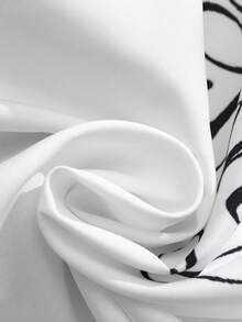 ROMWE MEN Street Life 男女皆宜的休闲运动夹克，美式街头风秋冬夹克 - 黑與白 - 查看 7