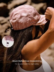 GLOWMODE Mũ lưỡi trai X Discovery Keep It Cool thấm hút mồ hôi, nhanh khô, chống thấm nước, vành mũ không cấu trúc, chóp mũ không cấu trúc, phản quang, dây rút, có thể điều chỉnh, hai mặt, thích hợp cho đi bộ đường dài, hoạt động ngoài trời, chạy bộ, tập luyện, thể thao. - Màu hồng gỉ - Xem 2
