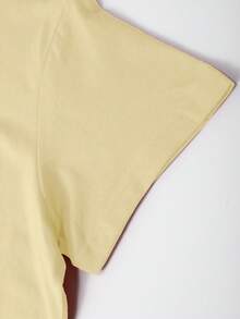 Resyla Women's Fruit Print Short Sleeve Casual Regular Crew Neck T-Shirt - Light Yellow - View 4