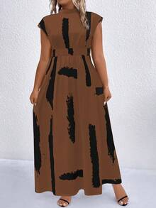 EMERY ROSE Đầm Maxi Cổ Chữ V Họa Tiết Chấm Bi Plus Cho Nữ - Nhiều màu - Xem 3