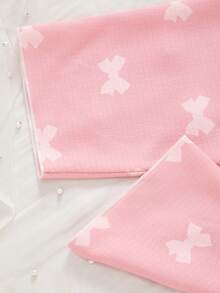 Sparklyn 2pcs Girls Casual Butterfly Print Long Sleeve Cardigan And Pants Set, Comfortable Home Outfit