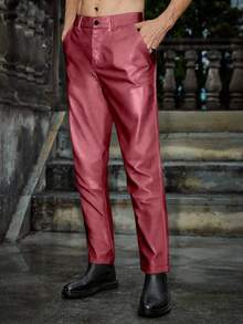 Manfinity Roughcore Men's Solid Color Casual Pants