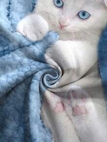 EMERY ROSE 女士卡通猫咪插画印花长袖T恤 - 彩色 - 查看 3