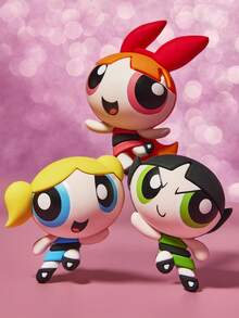THE POWERPUFF GIRLS X SHEIN 造型有趣的冰箱贴，冰箱装饰佳品，适合厨房装饰，也是馈赠佳品。 - 彩色 - 查看 2