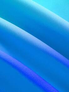 Swim Oasis 大码女式两件套渐变褶皱连体泳衣 - 藍色 - 查看 5