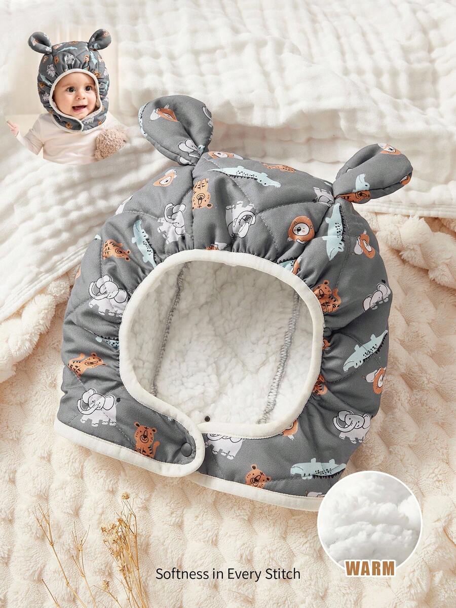 Cozy Pixies 1-Pack Of Extra-Thick Quilted Baby Hat With Thermal Lined And Printed Design, Warm And Cozy. - Multicolor - View 1
