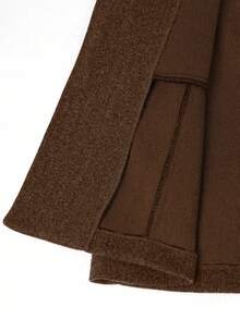 EMERY ROSE Abrigo largo con capucha y mangas largas para mujer - Marrón - Ver 9