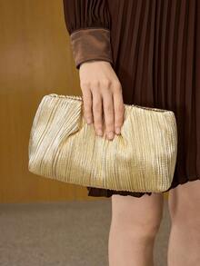 MOTF PREMIUM LADIES' CLUTCHES, FASHIONABLE AND ELEGANT, SUITABLE FOR DAILY USE, GATHERINGS, PARTIES, VACATIONS AND OTHER SCENARIOS,CHRISTMAS GIFTS - Light gold - View 6