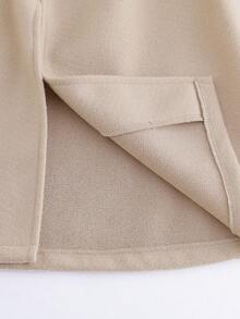 SHEIN Elladie kids 女婴优雅简约蝴蝶结外套和帽子套装，秋冬款