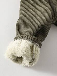 2 Stück/Set Jungen Lässig Outfit, beinhaltet thermisch gefütterte Kapuzenjacke und Hose, geeignet für Herbst und Winter, Alltag, Outdoor und Sport, thermisch gefüttert