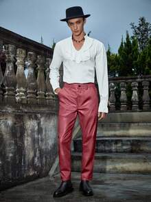 Manfinity Roughcore Men's Solid Color Casual Pants