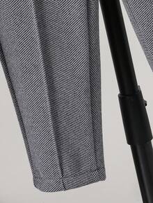 SHEIN 2pcs Young BoyCasual Collared Jacket And Pants Set - Grey - View 7