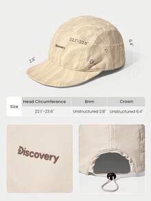 GLOWMODE X Discovery Keep It Cool Sweat-Wicking Quick-Dry Waterproof Unstructured Brim Unstructured Crown Reflective Drawstring Adjustable Double-Sided Cap Hat Hiking Outdoor Running Workout Active - Caqui - Visão 7