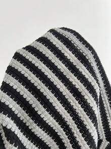 SHEIN Unity 女士优雅条纹长袖T恤，百搭休闲日常穿着，秋冬款 - 彩色 - 查看 8