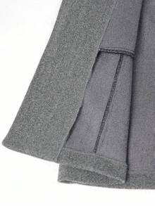 EMERY ROSE Women's Fashionable Double-Breasted Hooded Overcoat, Light Gray - Light Grey - View 10