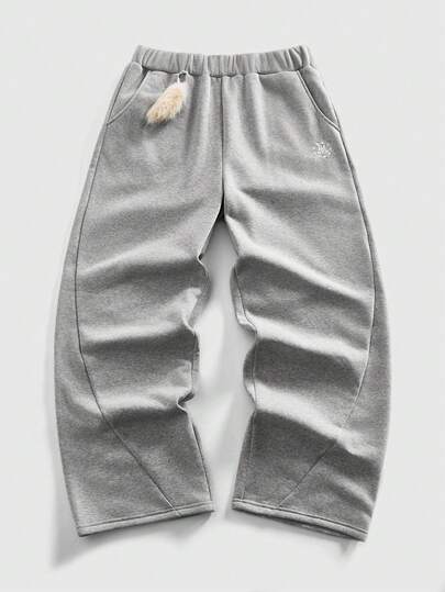 Street Life Pantalon de survêtement décontracté pour hommes avec décoration de couteau incurvé, automne/hiver