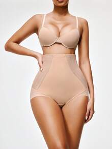 SHAPORA 1件装女士轻度支撑塑身裤 - 杏色 - 查看 3