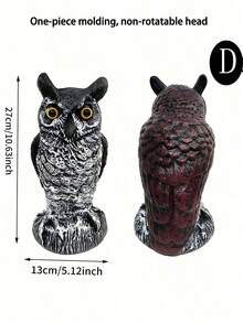 SHEIN 1个旋转头猫头鹰稻草人，塑料驱鸟器，户外害虫防治设计花园保护器，户外装饰品，防松鼠和老鼠！非常适合您的花园、门廊或阳台 - 彩色 - 查看 14