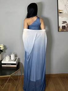 Vassilux Women Two-piece Outfits Ombre Anggun - Blue and White - View 2
