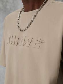 Manfinity NXTstreet Assorted Sizes Crew Neck Street Style Loose Printed Short Sleeve Men T-Shirt - Black - View 6