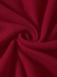 Sudadera femenina casual con estampado de postres navideños tela gruesa holgada cuello redondo manga larga otoño invierno para casa y fiesta - Rojo - Ver 5