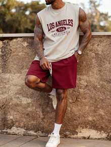 Manfinity Homme Herren Lässiges Oberteil Set, angesagtes INS Set, vielseitig einsetzbar, geeignet für Sportbekleidung, Schulanfangs-Outfits und Freundesgeschenke.