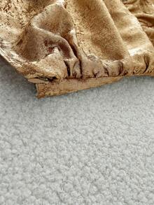 Franclia 优雅收腰交叉领长袖侧隐形拉链天鹅绒金色面料女式衬衫，秋冬 - 金色 - 查看 8