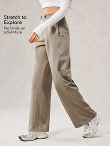 OutZeal 女士弹力防撕裂直筒户外休闲裤 - 卡其色 - 查看 2