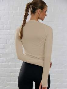 Musera Sport Long Sleeve Slinky Thumb Hole Cropped Active-Wear Top , Padel, Tennis, Pickleball Gym Yoga Pilates Fitness Fall Daily Casual