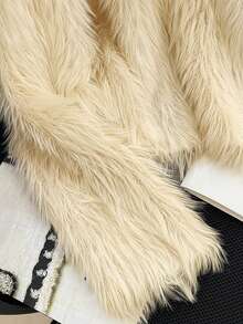 GlowEve CURVE Áo khoác cardigan màu trơn cỡ lớn thường ngày, Thu/Đông - Màu be - Xem 5